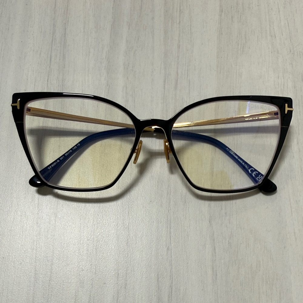 Tom Ford tf6051B Black and Gold Cat-Eye Women's Eyeglasses